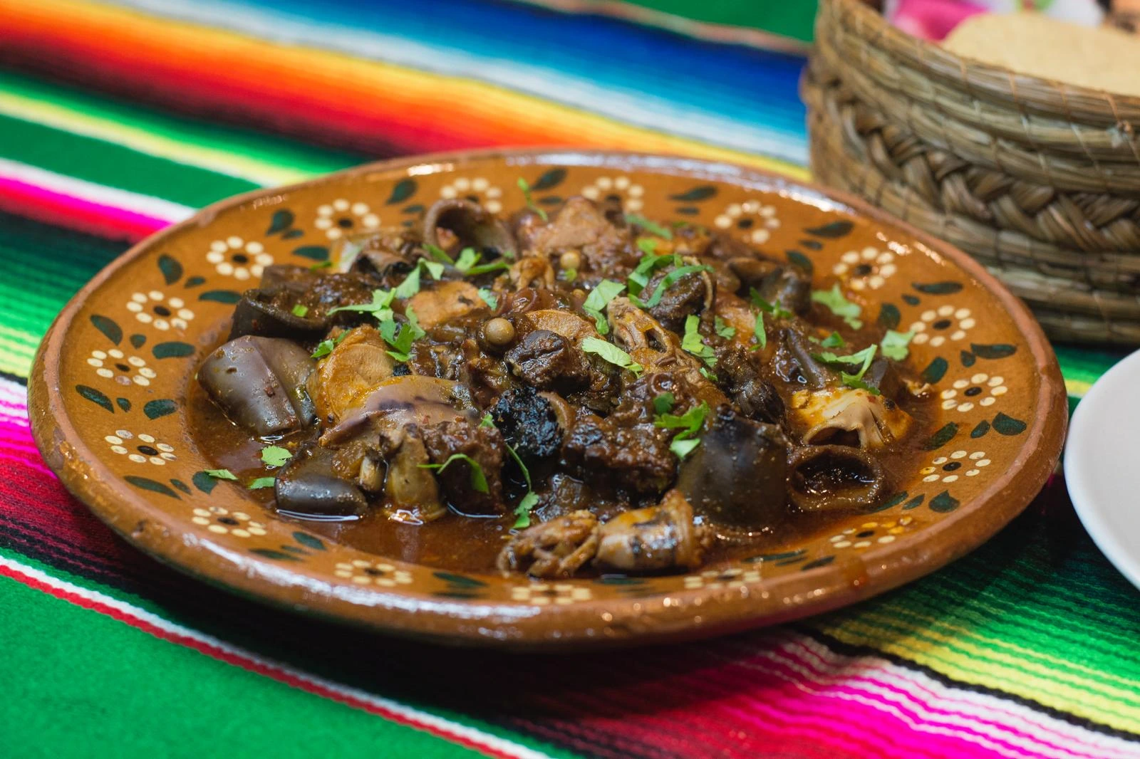 Detalle de pulpo zarandeado