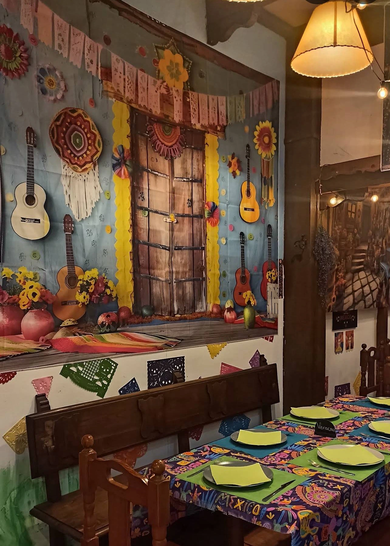 Decoración mexicana del comedor