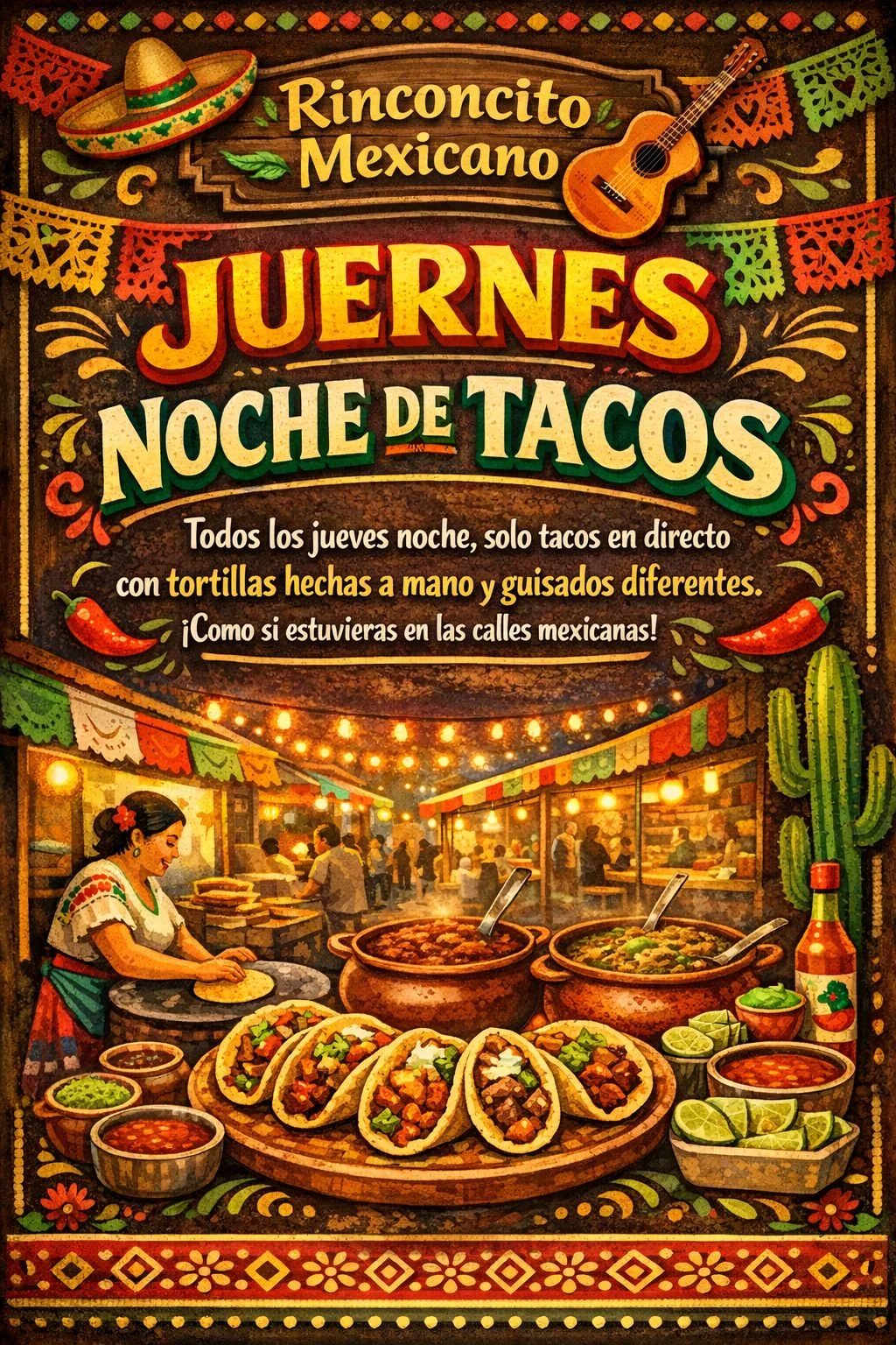 Juernes Noche de Tacos en Rinconcito Mexicano